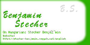 benjamin stecher business card